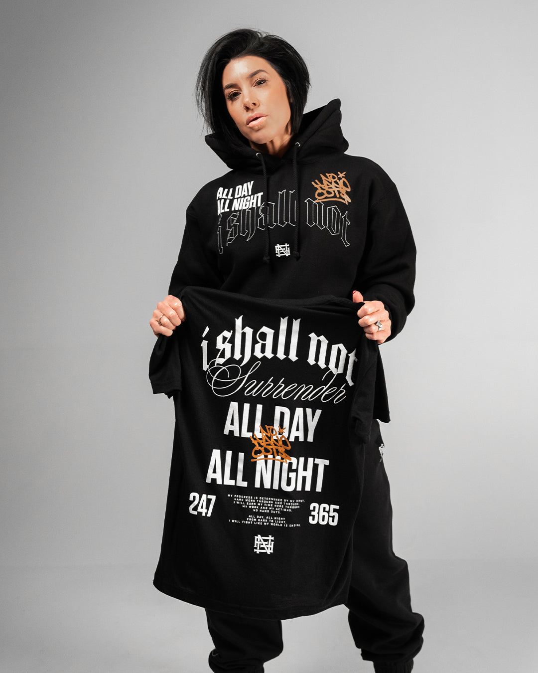 ALL DAY ALL NIGHT TEE - BLACK