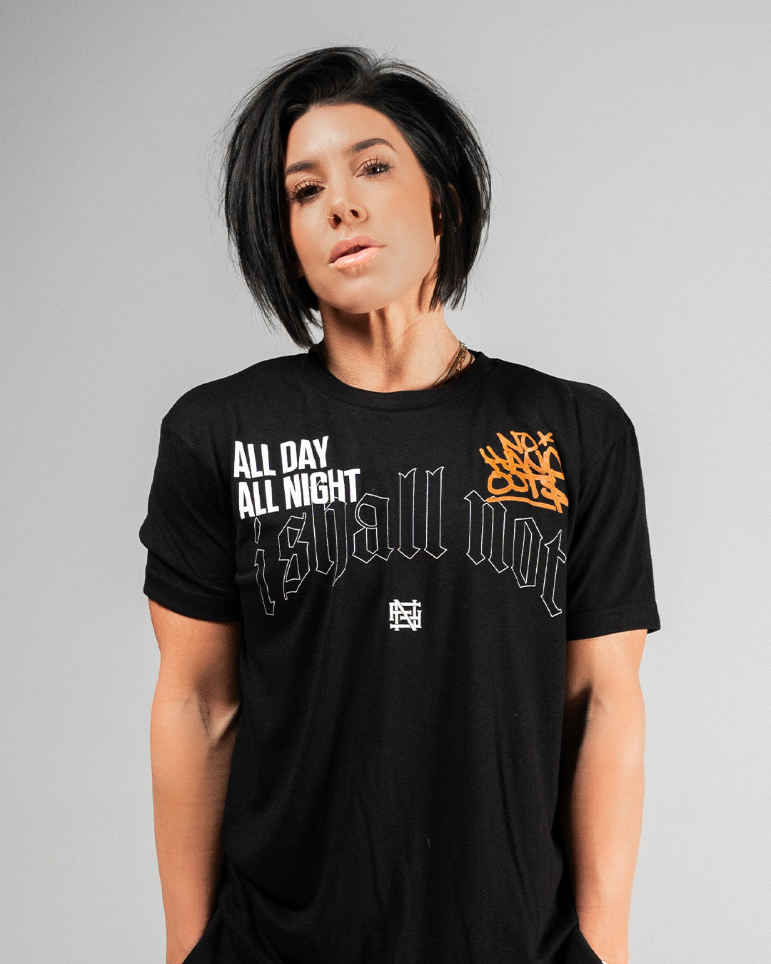ALL DAY ALL NIGHT TEE - BLACK