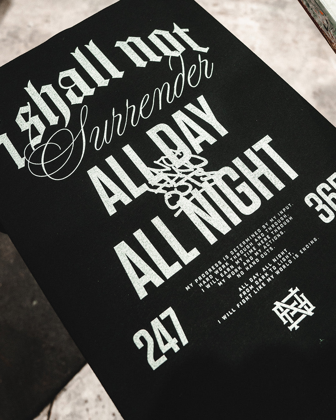 ALL DAY ALL NIGHT TEE - BLACK