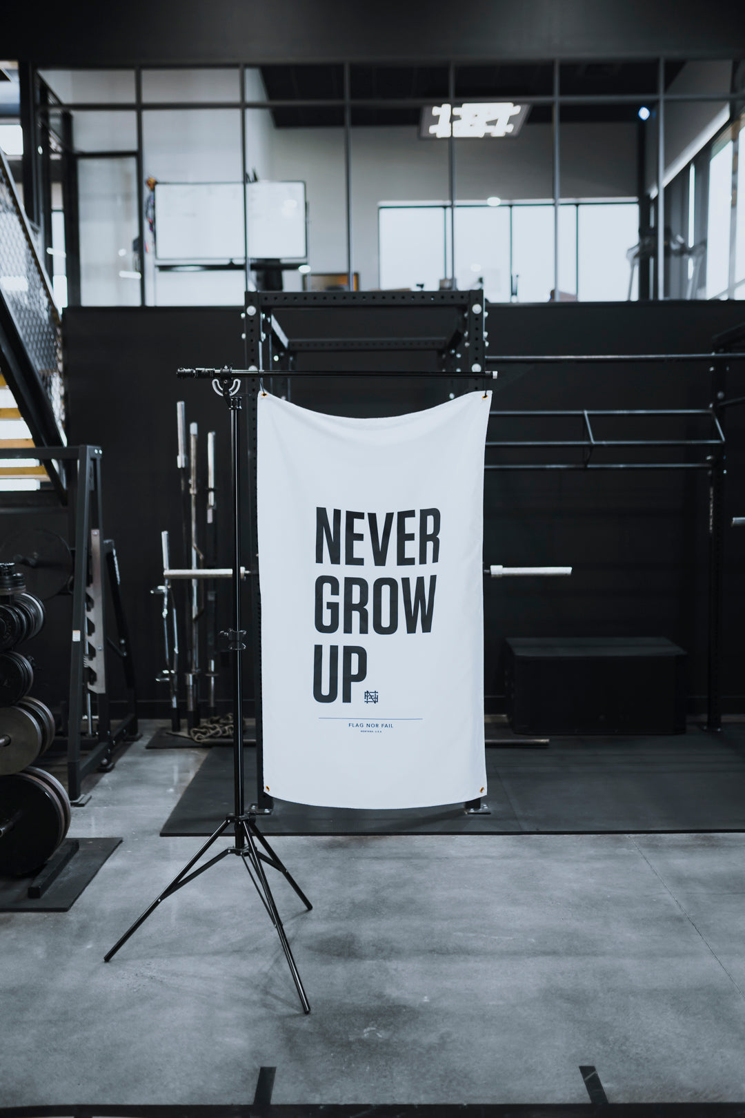 NEVER GROW UP FLAG