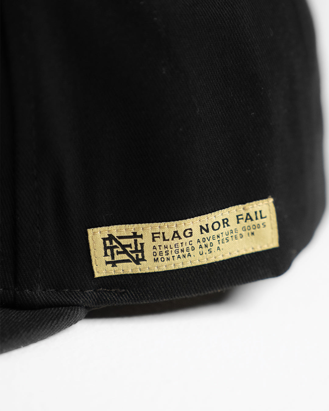 EMBROIDERED MONOGRAM HAT - BLACK/BLACK