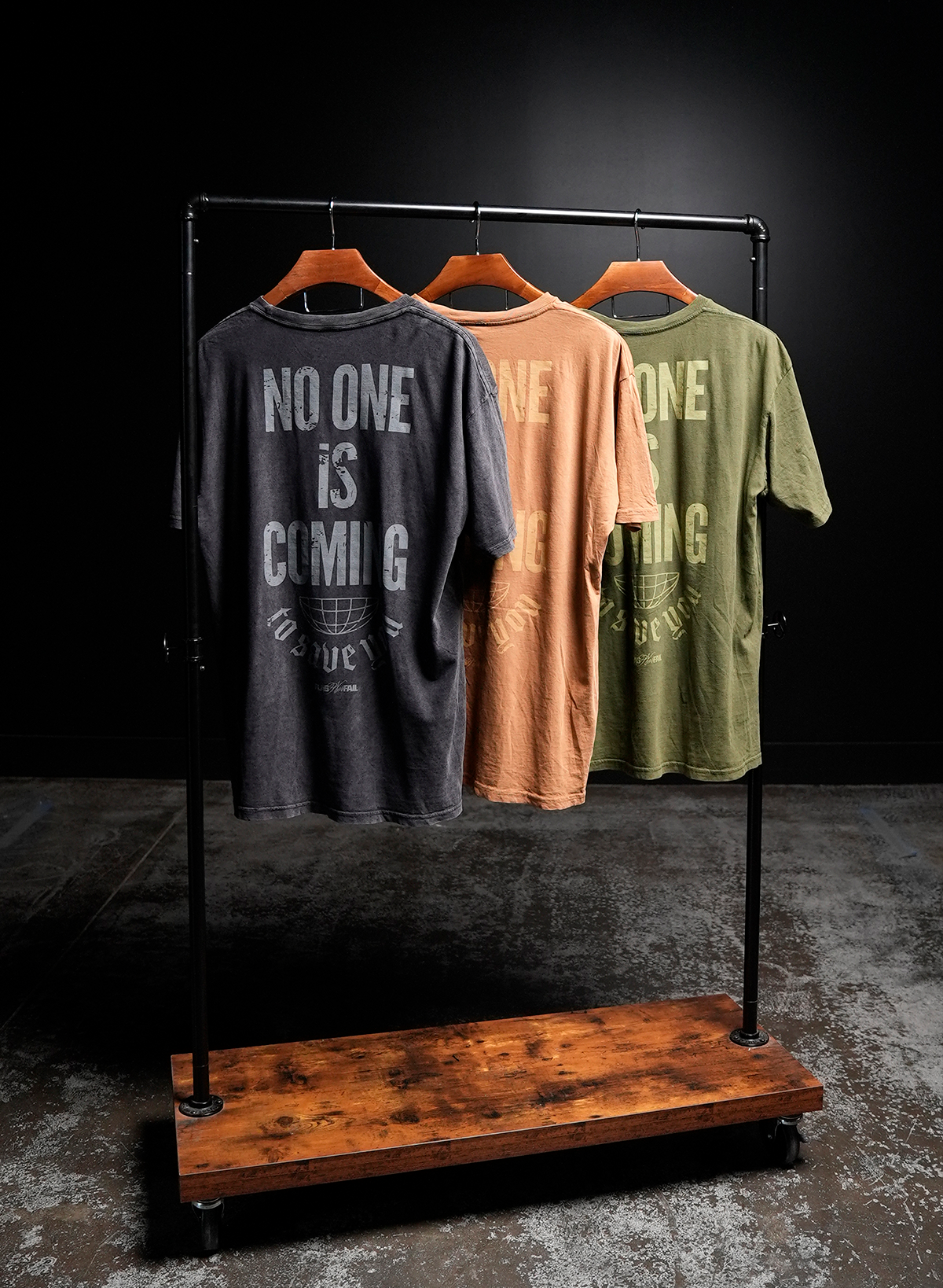 NO ONE IS COMING OVERSIZED TEE- CAMEL