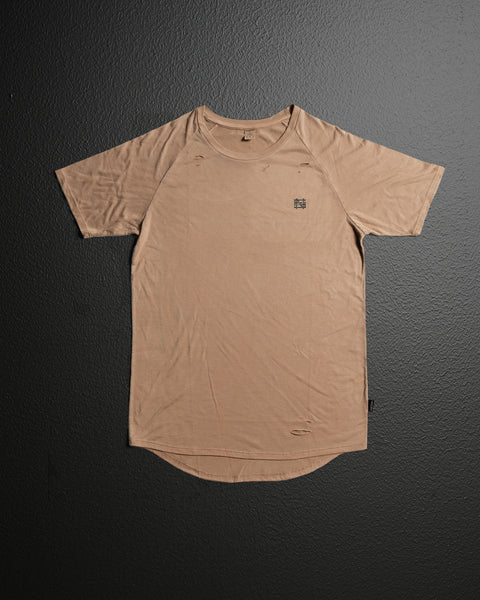 MOTO DISTRESSED TEE - CEDAR – FLAG NOR FAIL