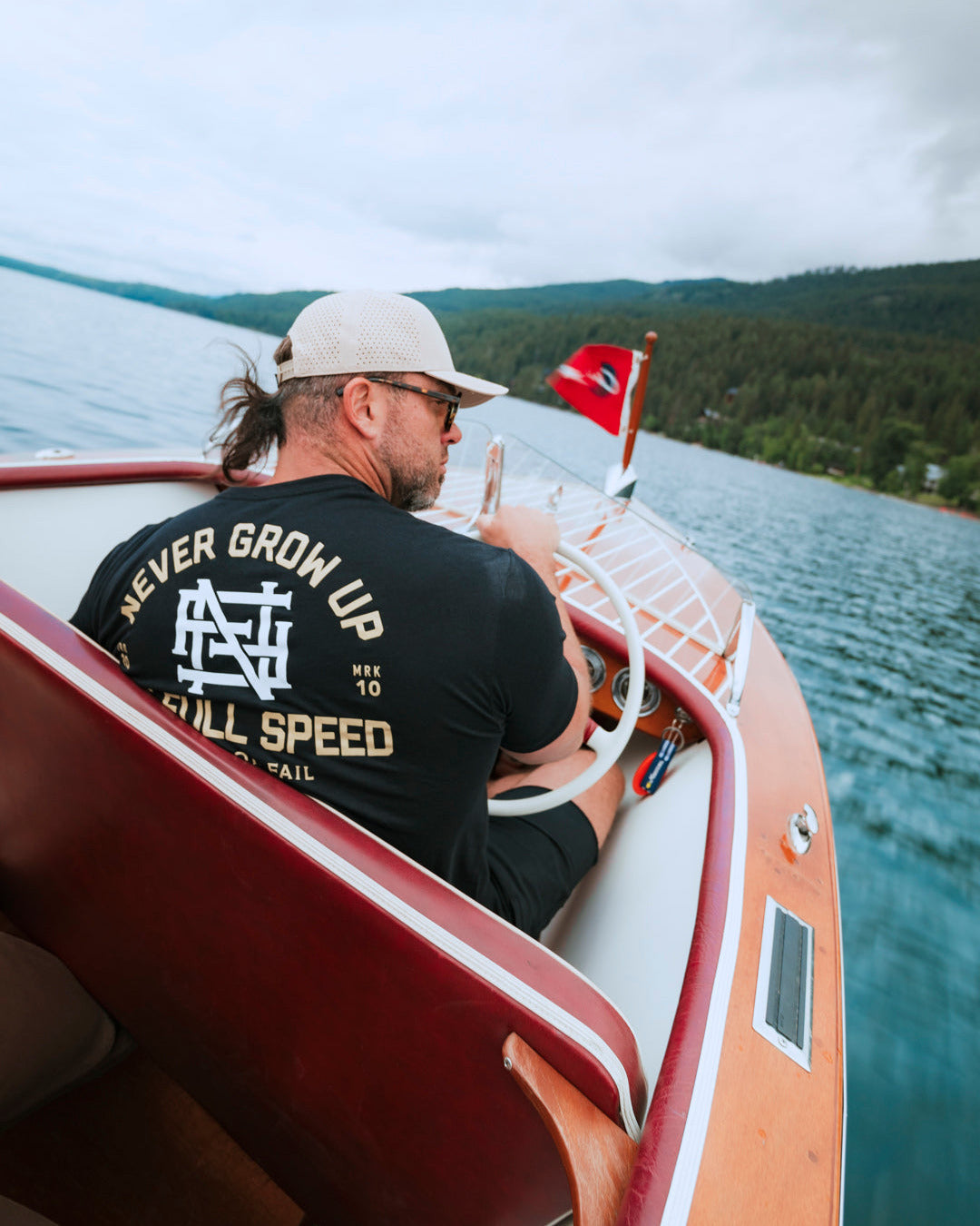 NEVER GROW UP TEE - BLACK