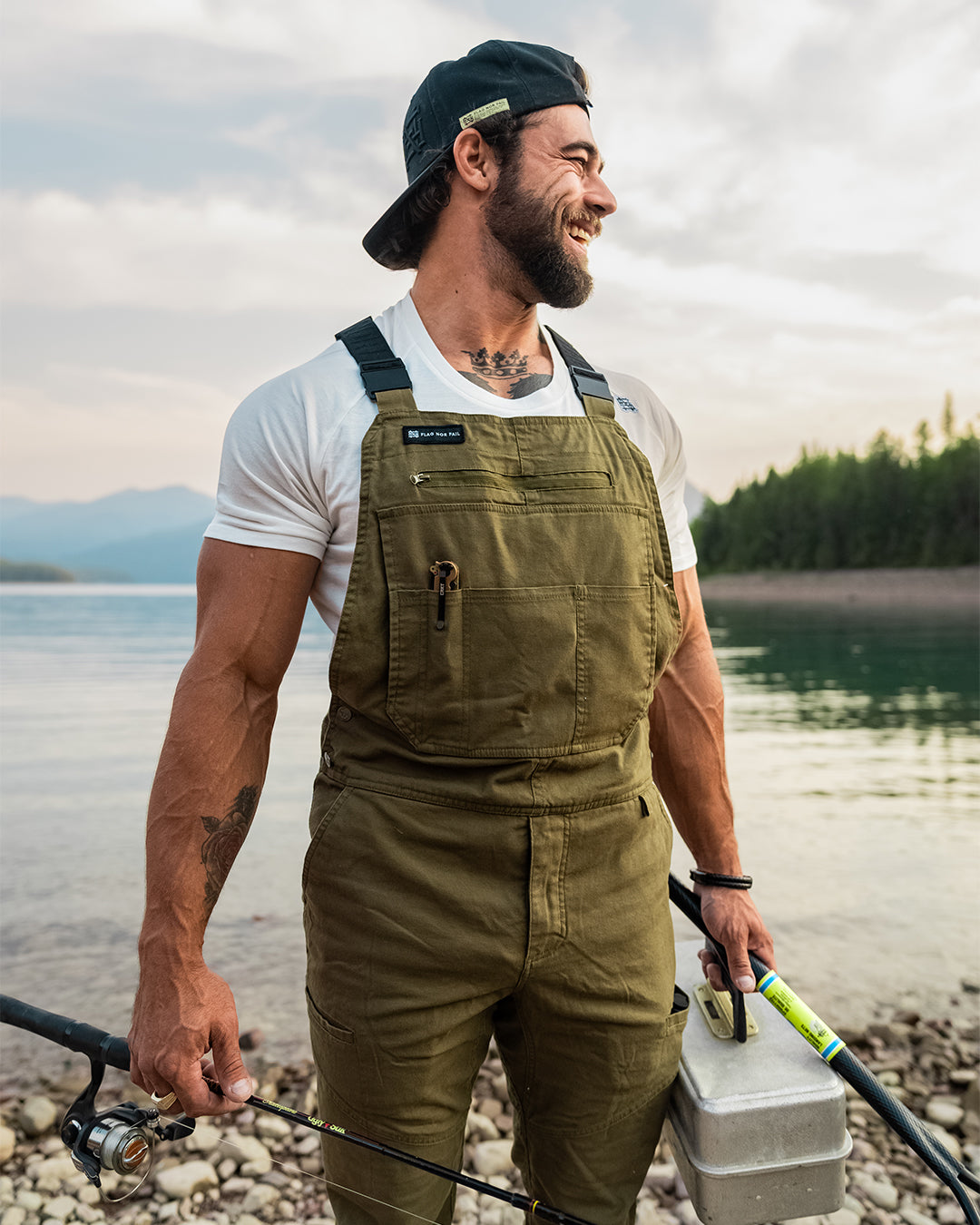 FOREVER OVERALLS - OLIVE – FLAG NOR FAIL