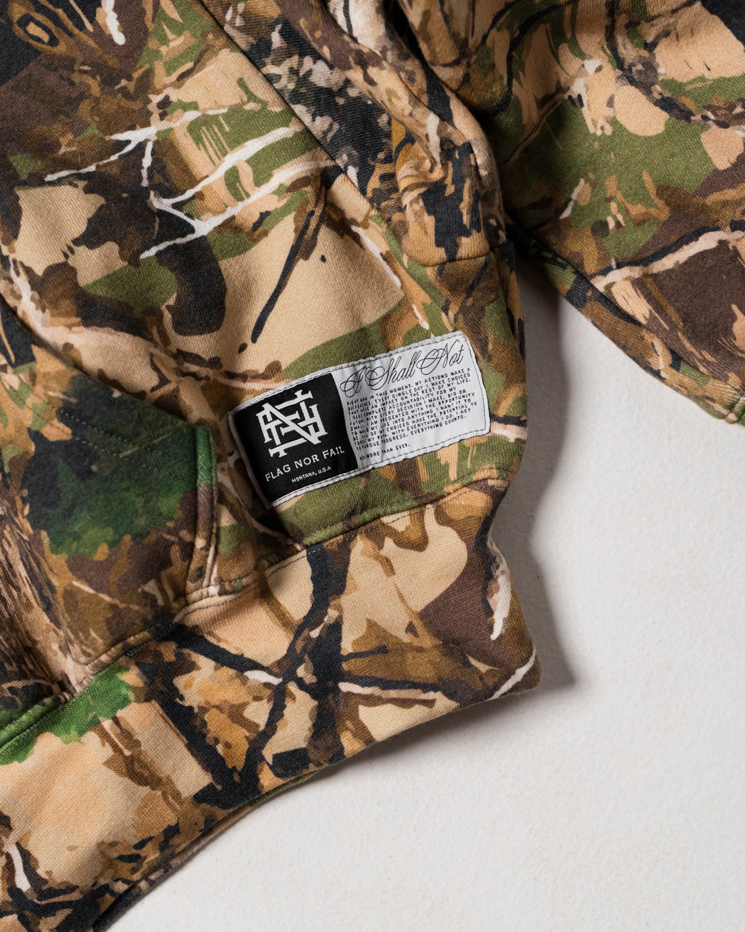 WOMENS OVERSIZED CROP HOODIE - CAMO – FLAG NOR FAIL