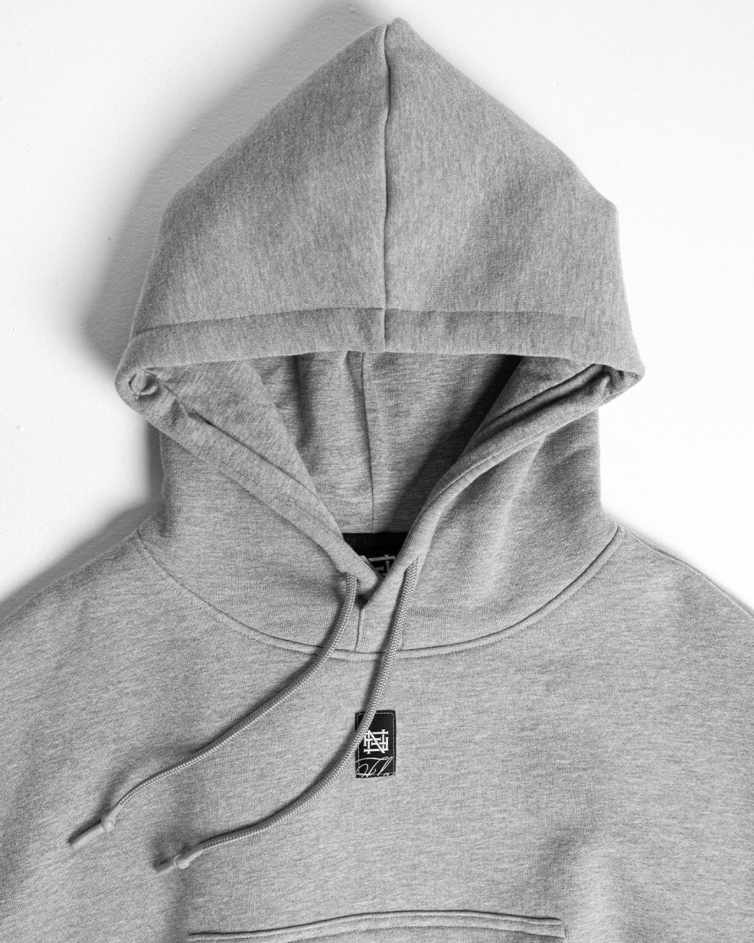 WOMENS OVERSIZED CROP HOODIE - HEATHER GREY