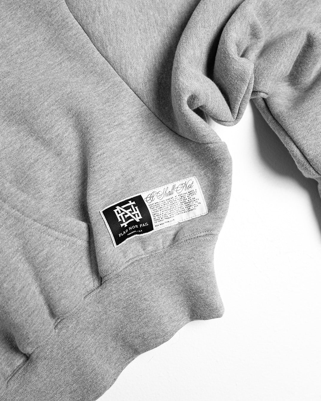 WOMENS OVERSIZED CROP HOODIE - HEATHER GREY – FLAG NOR FAIL