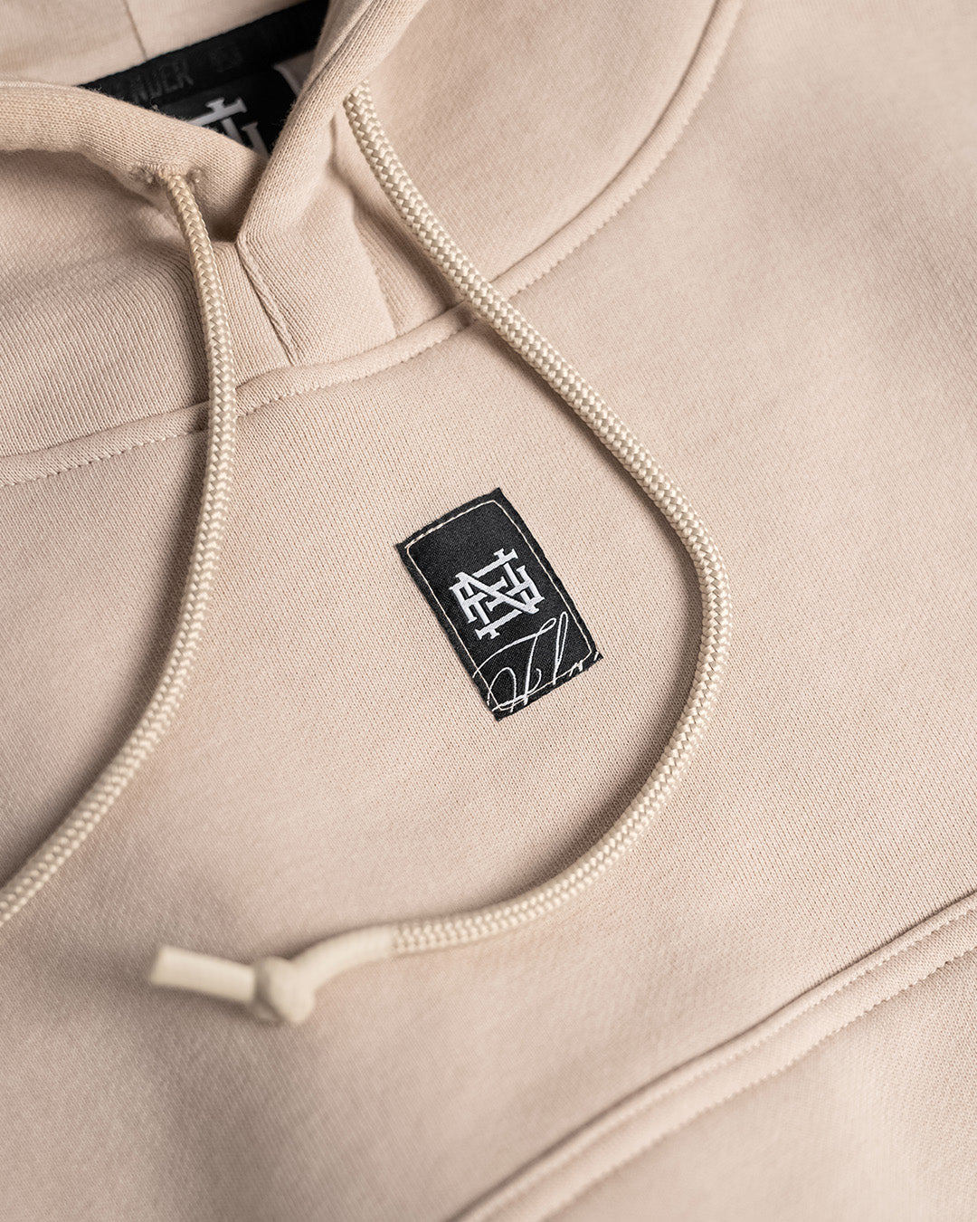 WOMENS OVERSIZED CROP HOODIE - TAN