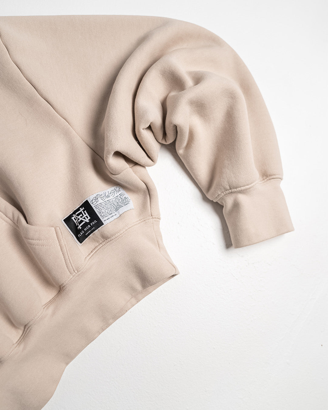 WOMENS OVERSIZED CROP HOODIE - TAN – FLAG NOR FAIL WOMENS OVERSIZED CROP HOODIE - TAN – FLAG NOR FAIL