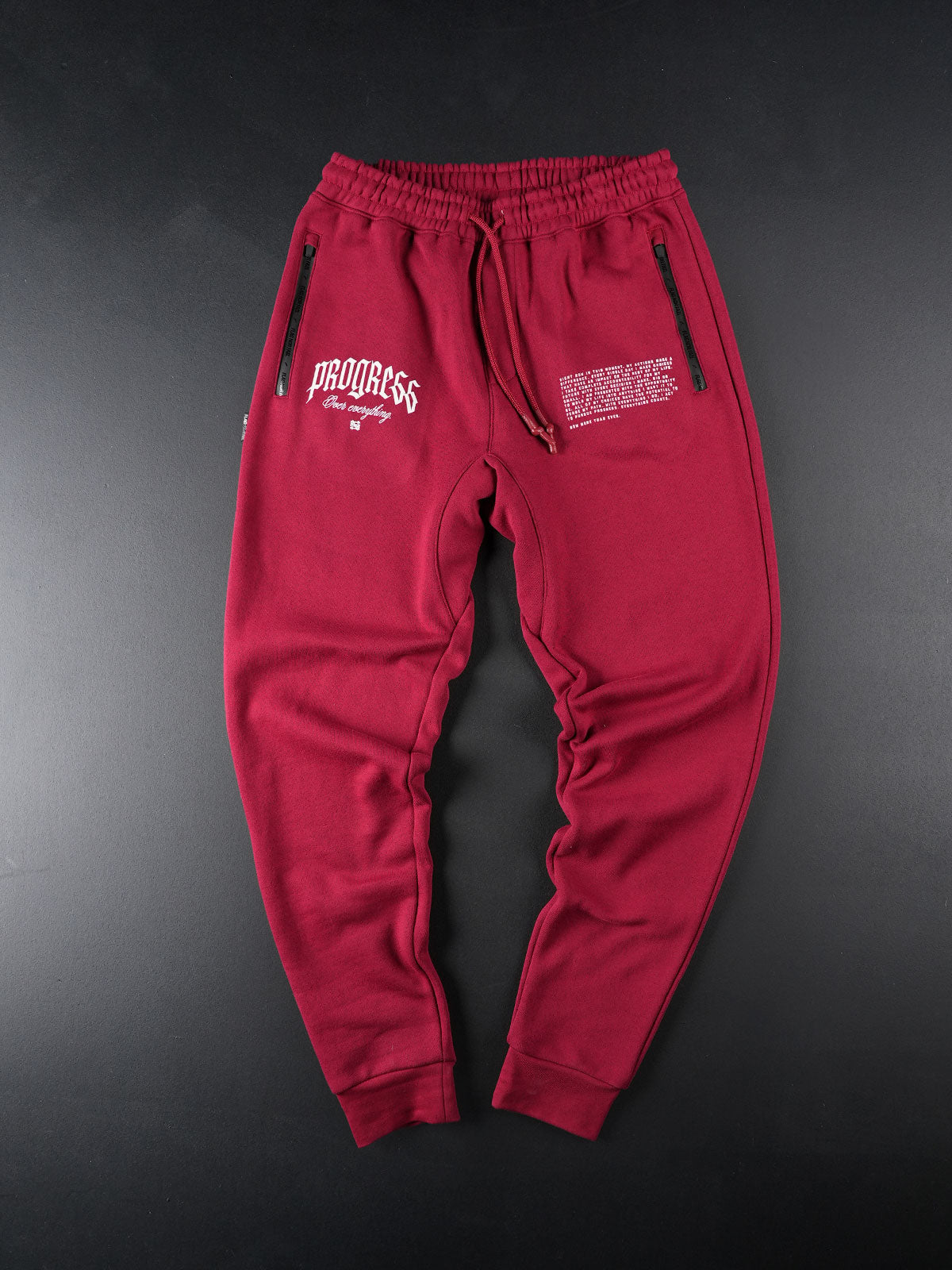 PROGRESS FITTED JOGGER- MAROON