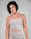 WOMENS RIBBED TANK - GREY