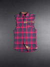 MIDWEIGHT FOREVER SLEEVELESS FLANNEL-RED thumbnail