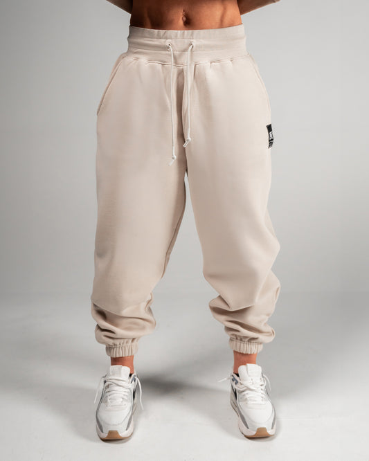 WOMENS OVERSIZED SWEATPANTS - TAN