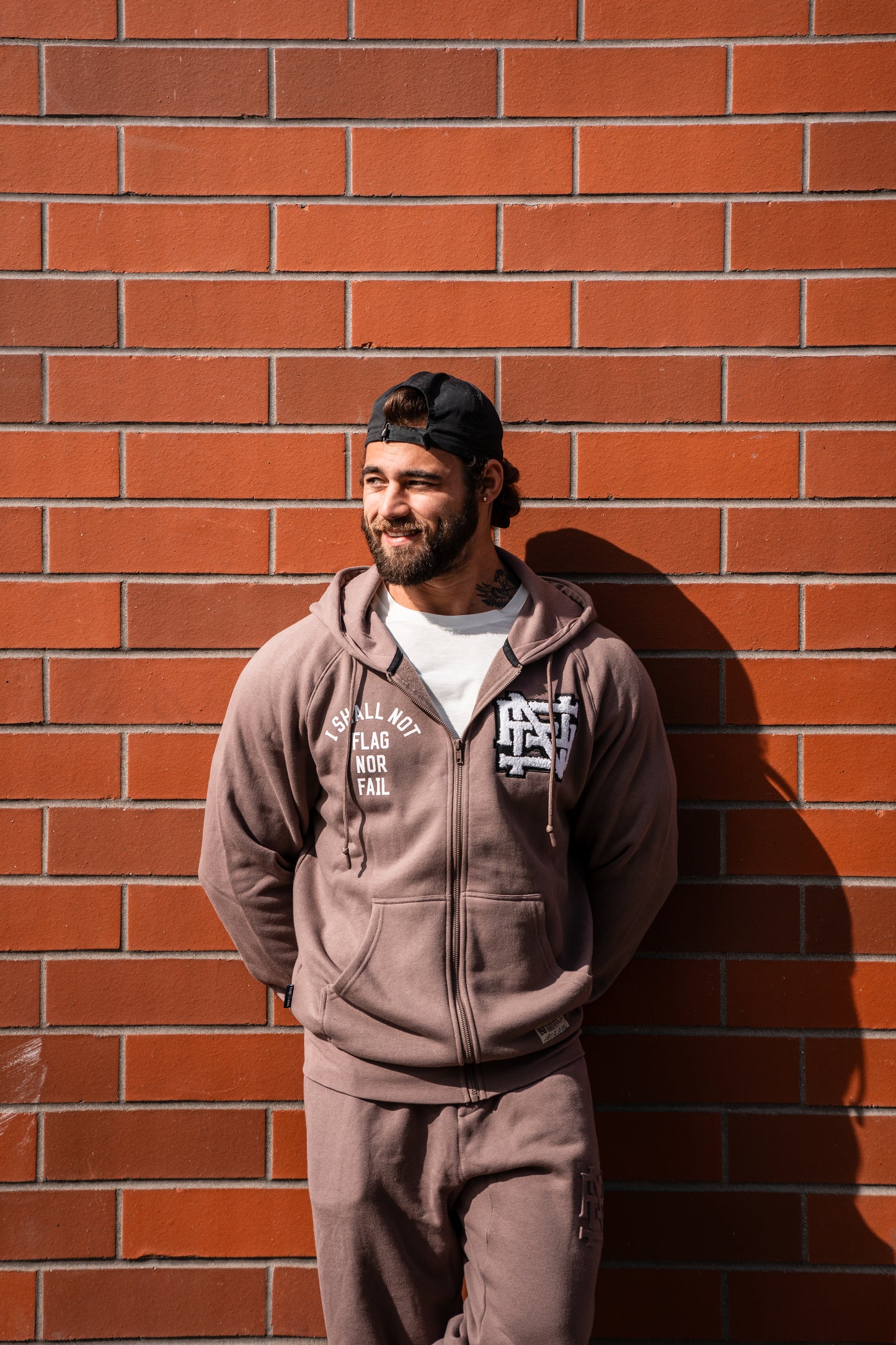 VARSITY PATCH ZIP UP + FREE TEE - EARTH