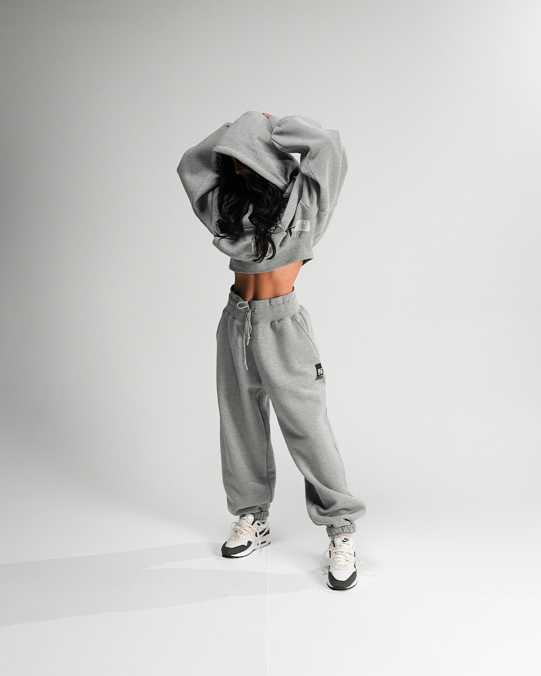 WOMENS OVERSIZED SWEATPANTS - HEATHER GREY