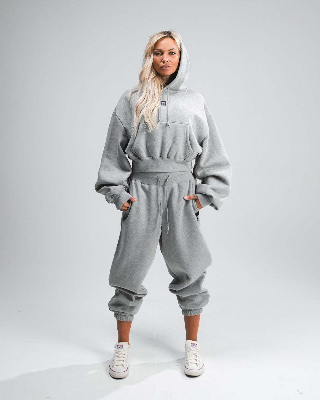 WOMENS OVERSIZED SWEATPANTS - HEATHER GREY