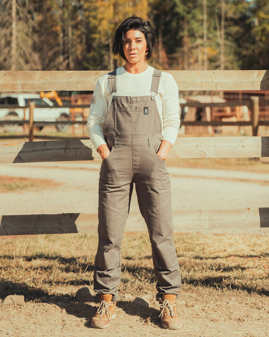 WOMENS FOREVER OVERALLS - GREY