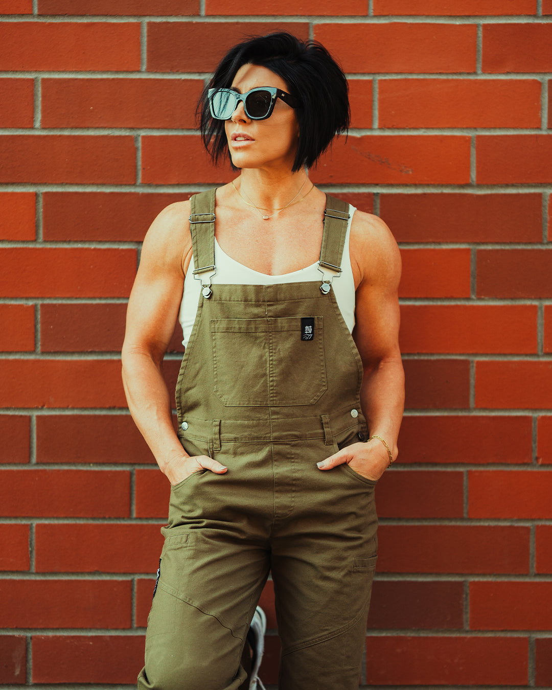 WOMENS FOREVER OVERALLS - OLIVE