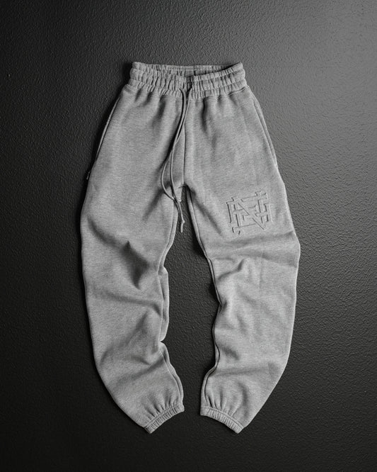 EMBOSSED CHAMP JOGGERS-GREY