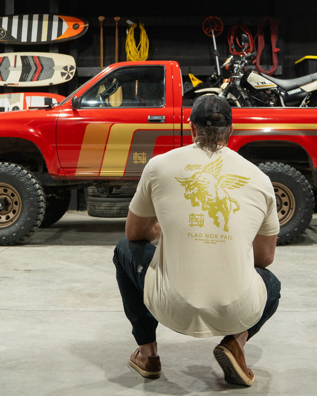 FLYING BULL TEE (CREAM) - PREORDER