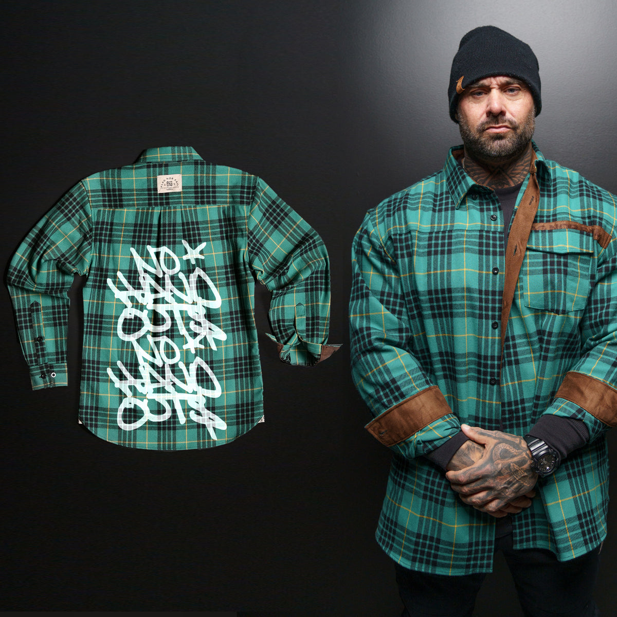 MEN'S NO HANDOUTS X FOREVER FLANNEL - GREEN