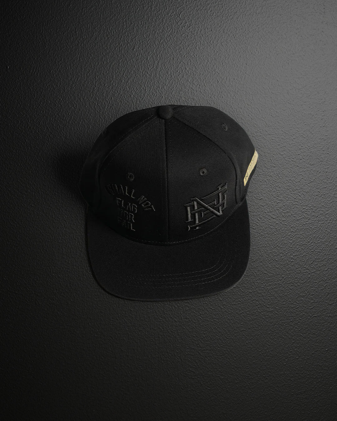 EMBROIDERED ANTHEM HAT - BLACK/BLACK