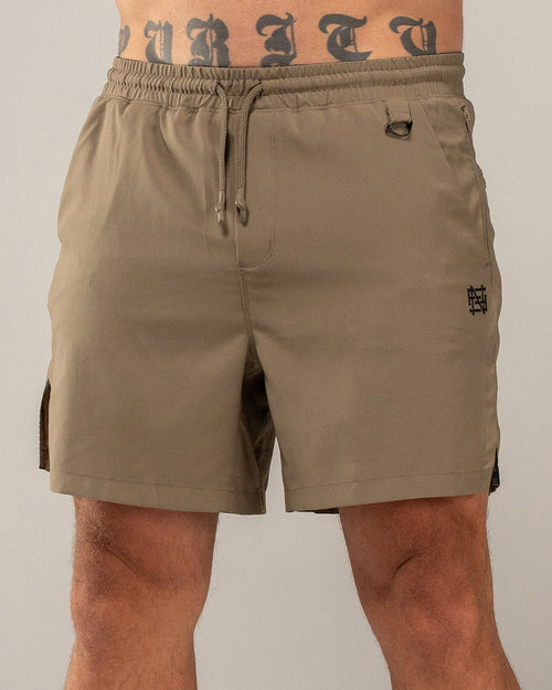 MENS HYBRID SHORTS - OLIVE