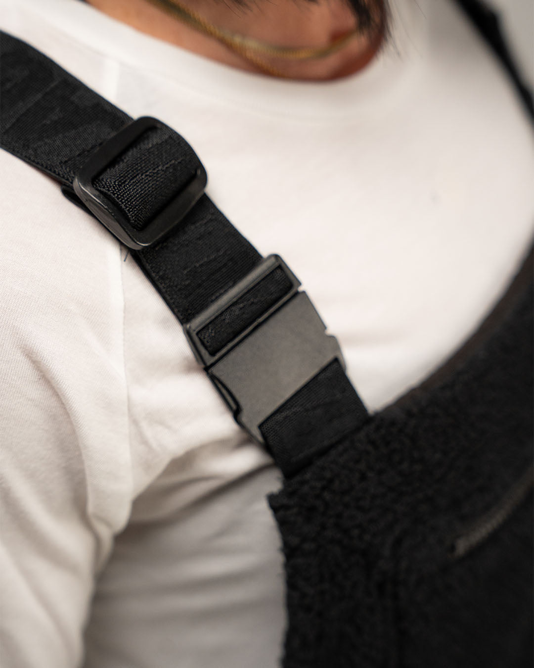 WOMENS OVERALLS - BLACK SHERPA