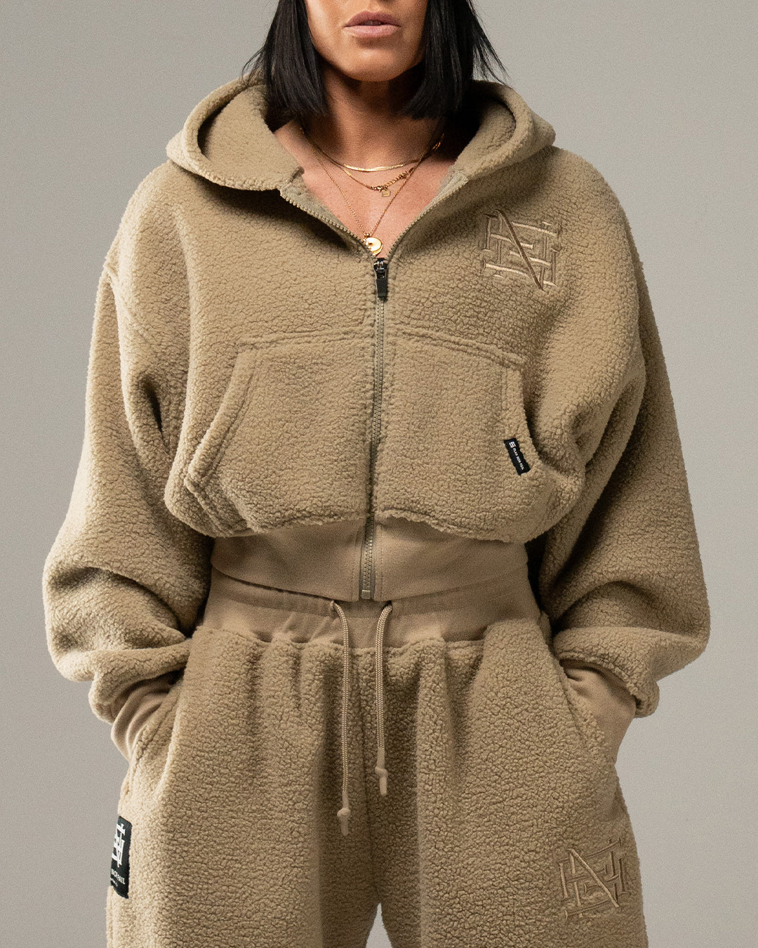 WOMENS OVERSIZED CROP HOODIE - SHERPA – FLAG NOR FAIL