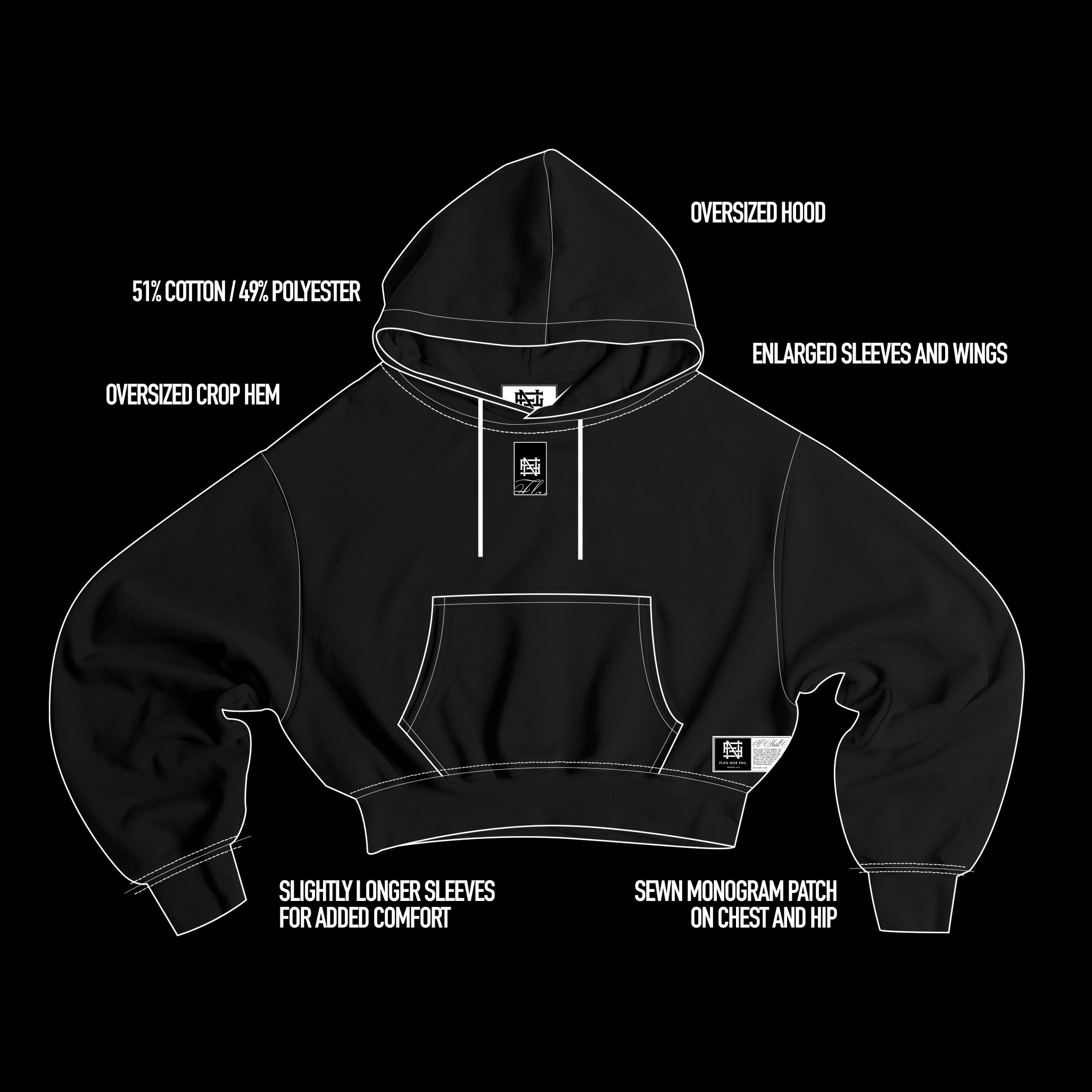 WOMENS OVERSIZED CROP HOODIE - TAN – FLAG NOR FAIL WOMENS OVERSIZED CROP HOODIE - TAN – FLAG NOR FAIL