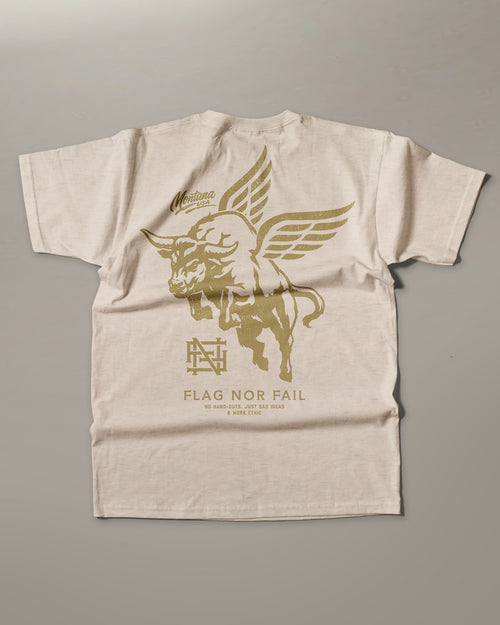 FLYING BULL TEE (CREAM) - PREORDER