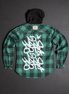 WOMEN'S HOODED NO HANDOUTS X FOREVER FLANNEL - GREEN thumbnail