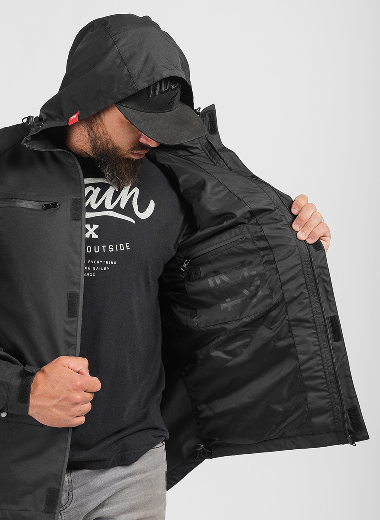 CHAQUETA DE LLUVIA - NEGRO 