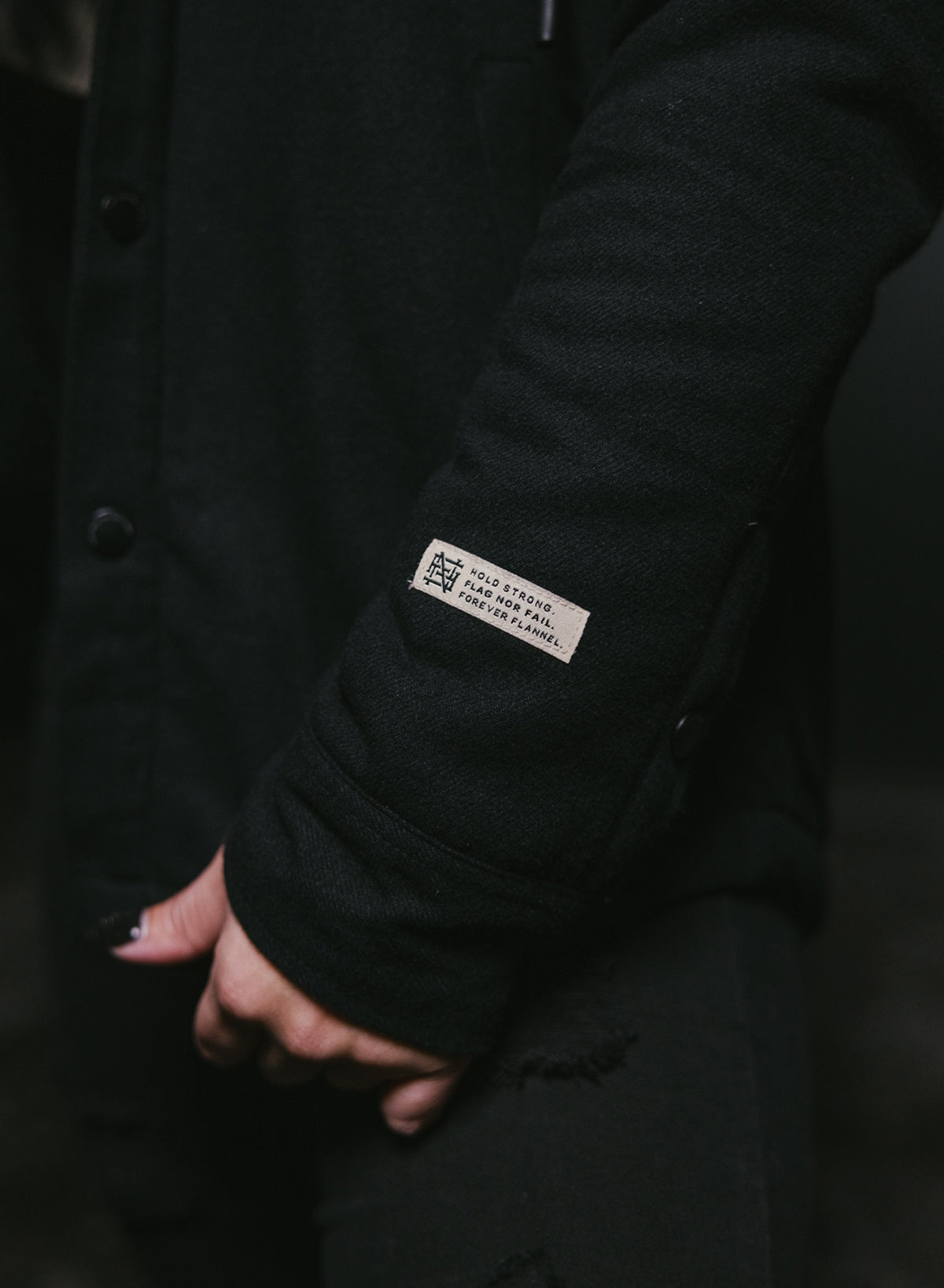 FOREVER SHERPA JACKET - BLACK - FLAG NOR FAIL