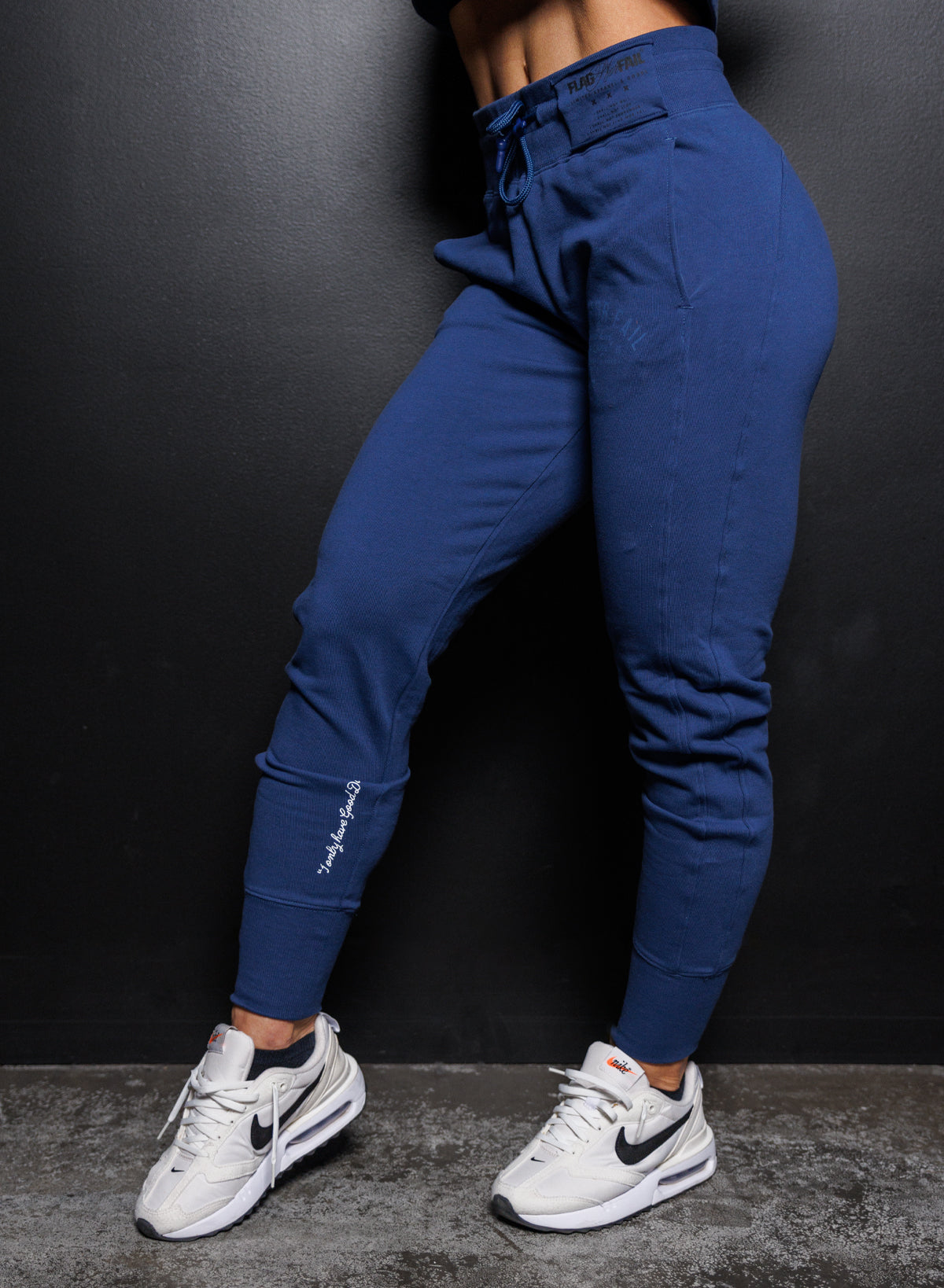 Orli - Colour Block - High waisted sport track pants with text tape - Molo