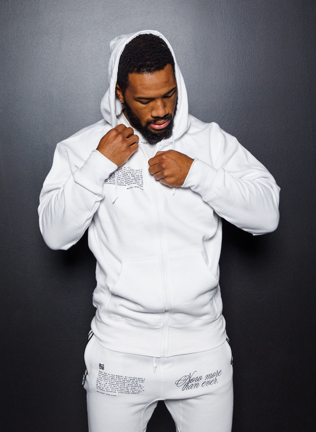 MORE THAN EVER ZIP UP - WHITE