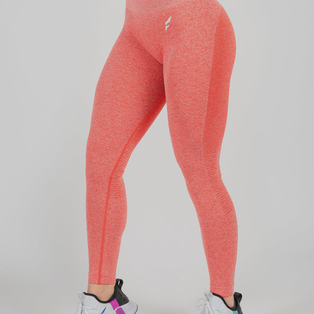 ALPHALETE Revival Leggings Coral Red high waisted Sz XS