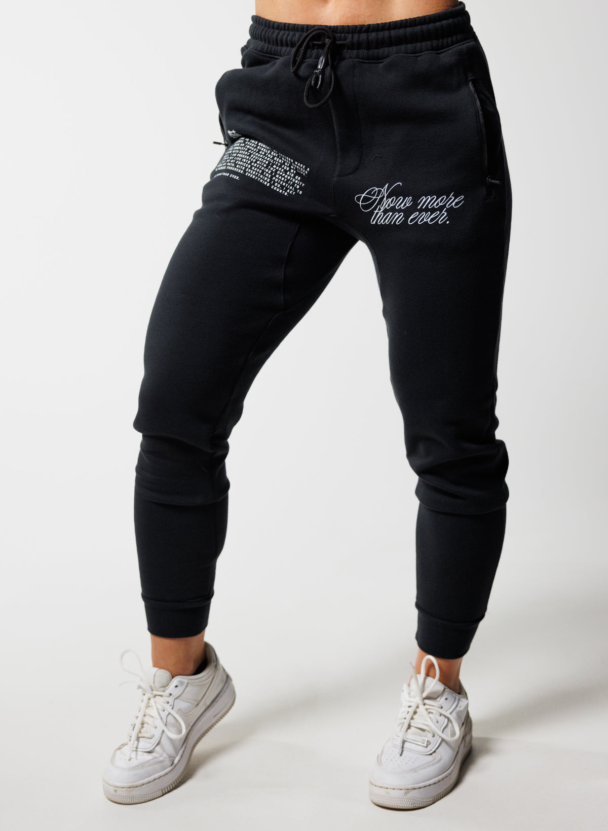 MORE THAN EVER FITTED JOGGERS - BLACK