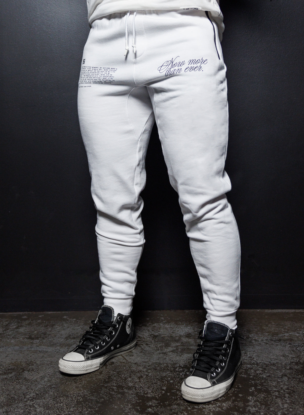 MORE THAN EVER FITTED JOGGERS - WHITE
