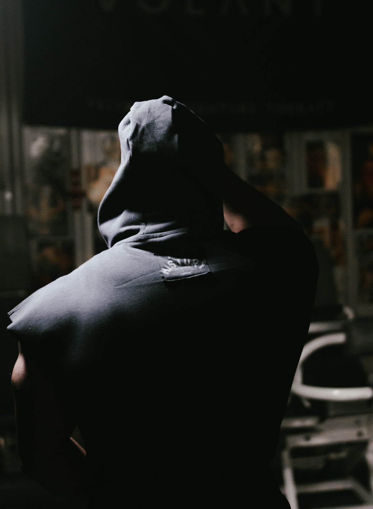 MAKE HISTORY - SLEEVELESS HOODIE - BLACK – FLAG NOR FAIL
