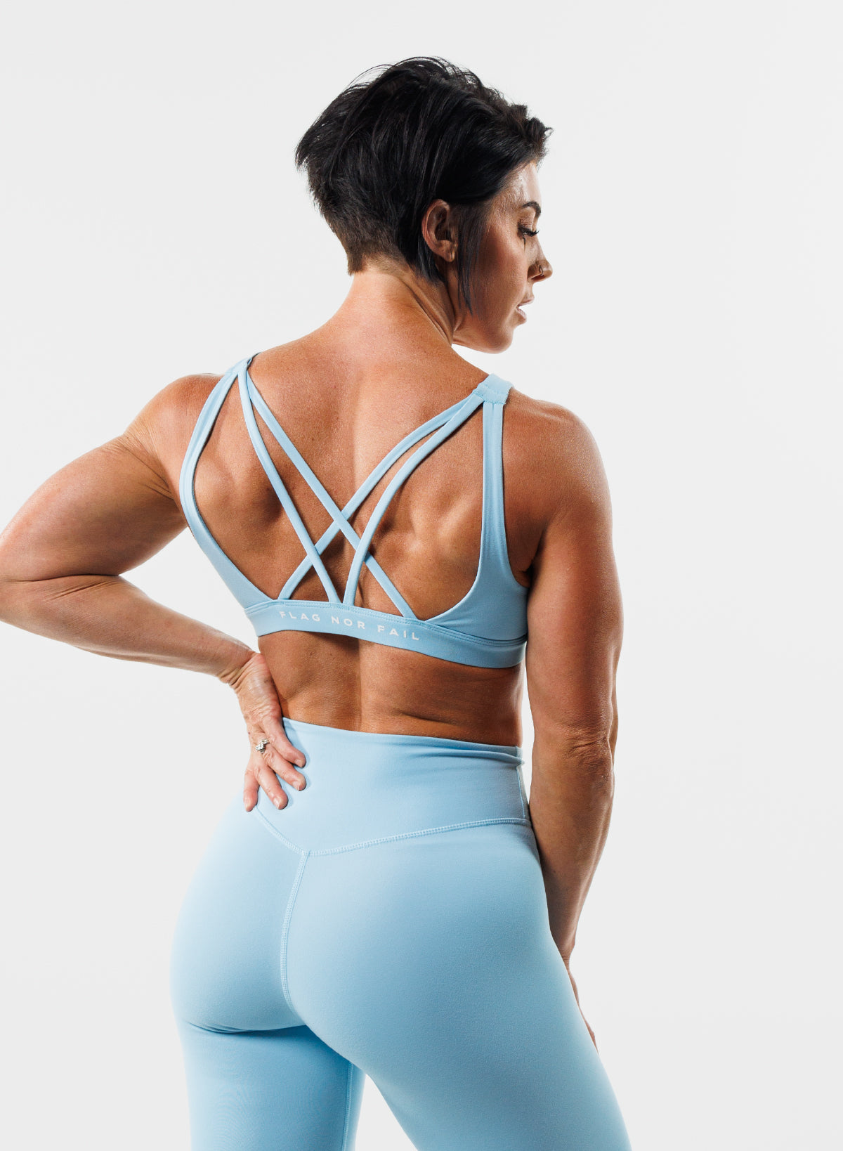 CRISSCROSS ESSENTIAL BRA - SKY