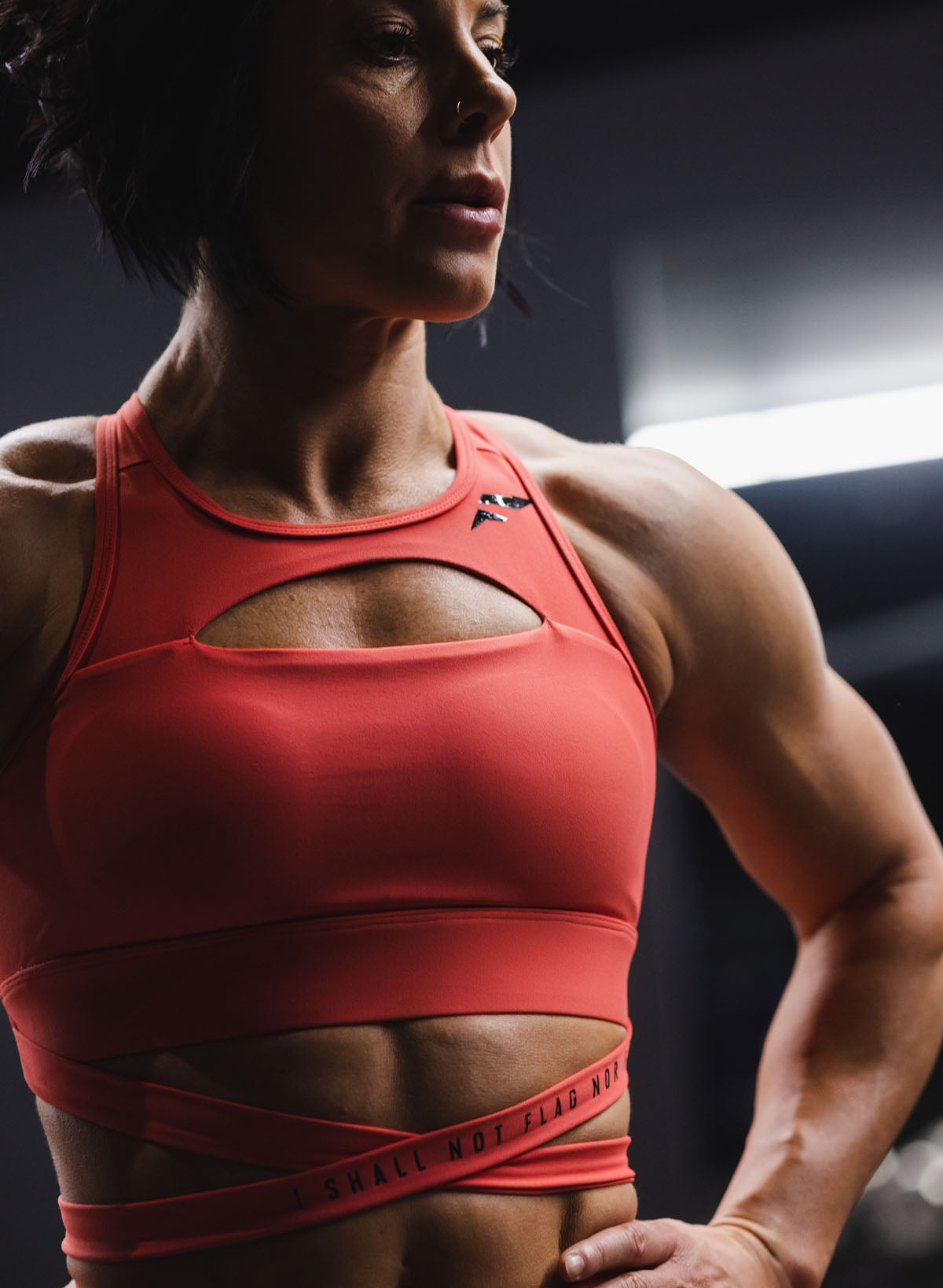 GYMSHARK Turbo XS Women Sport Bra Red Stretch Seamless Logo Activewear Gym